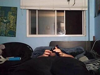 Exploring self-pleasure with a chastity cage