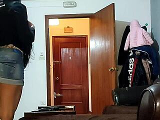 this beautiful colombian housewife, young 18+ with natural tits and small waist, MASTURBATES using toys after a wild party at home