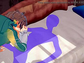 Konosuba yaoi! Kazuma gets cum in mouth from blowjob in Japanese anime porn!