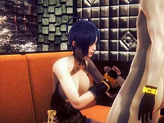 genshin impact hentai xiangling gets handjob and anal uncensored in japanese anime style