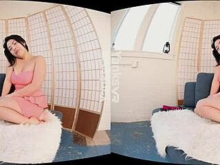 amateur hope gold yanks to climax in virtual reality orgasm