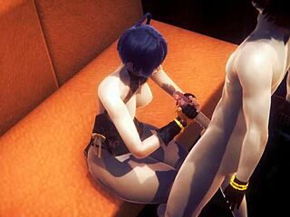 genshin impact hentai xiangling gets handjob and anal uncensored in japanese anime style