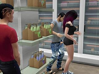 horny wife cheats in front of husband, part 4 of the anime hentai series. ddsims makes it wild.