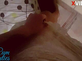 Hey, I framed my girlfriend and stole her panties for a kinky cumshot POV 😏