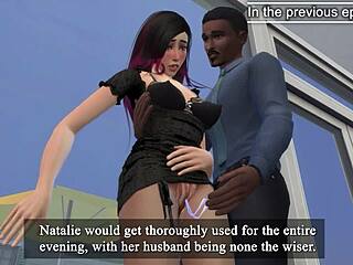 horny wife cheats in front of husband, part 4 of the anime hentai series. ddsims makes it wild.