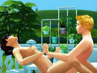 Beloved fucks in nature 3d animation