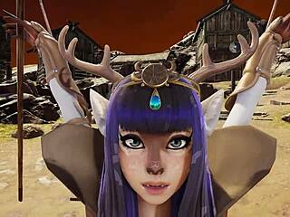 deer-girl freyja explores the viking village in uncensored 3d hentai