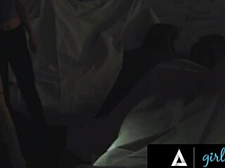 Wow, kristen scott's dirty night in spooky building!