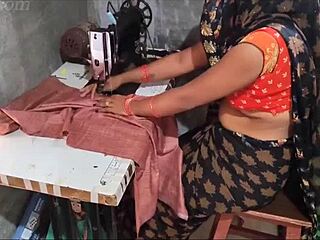 desi indian bhabhi fucked on sewing machine by boss