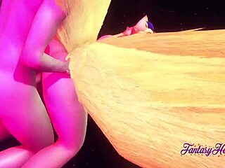 Ahri Star Guardian gets hard sex in League of Legends hentai with creampie!