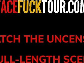 Check this amateur babe learning deep throat in a sloppy face fuck lesson!