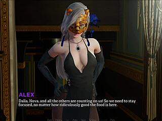 Eternum 123 game featuring curvy mature character in cute outfit