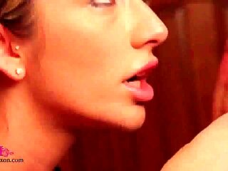 brunette with big tits engages in hardcore fucking and blowjob to the top