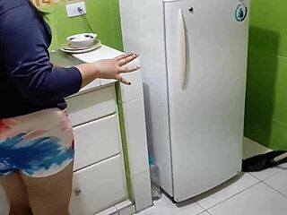 Wife's cuckold cleans while neighbor fucks me