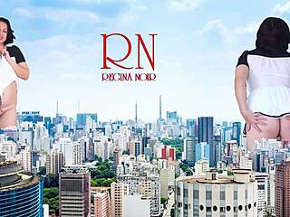 Giant lady without panties strolls around the city, as tall as King Kong for an amazing show