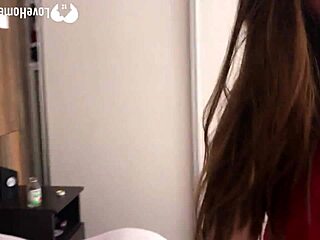 horny brunette stepsister says she loves masturbating on camera for orgasm