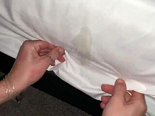 amateur couple has anal sex with creampie in close-up