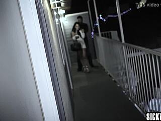 petite latina girl meets a guy downtown