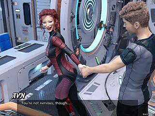 Yo, stuck in space 95, just holding hands with this hot Asian milf scientist