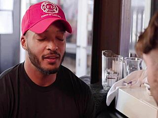 Gay firefighters Michael Boston and Dillon Diaz bang hard in club