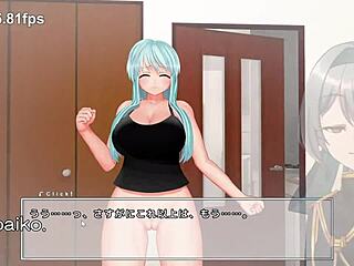 undressing in rock-paper-scissors game with neighbor girlfriend. trial version has machine translated subtitles 2 2.