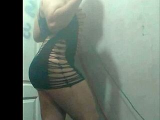 Super Sexy Latina Shemale Escort Shows Off Her Body