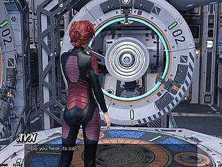 Yo, stuck in space 95, just holding hands with this hot Asian milf scientist