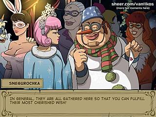 Young bunny girl gets throat slammed by old man in hentai cartoon