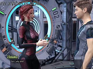 Yo, stuck in space 95, just holding hands with this hot Asian milf scientist