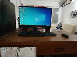 A colombian stepsister with a big ass and tight pussy masturbates my big cock in homemade porn.