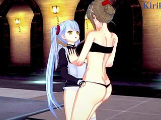 Sagiri, Chitose, and Ruri in wild lesbian hentai play