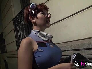 Free public blowjobs from busty teen meraki in the street