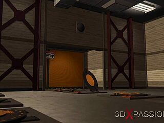 strap-on drives horny blonde lesbian slut wild in tight restraints