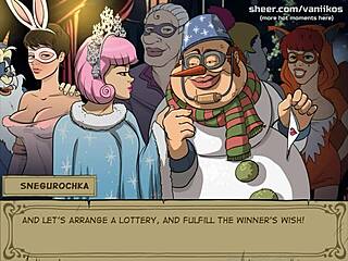 Young bunny girl gets throat slammed by old man in hentai cartoon