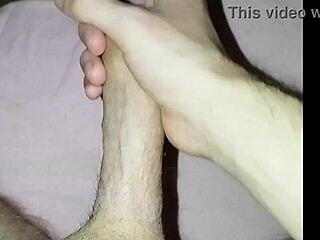 Young solo masturbator showing off his skills