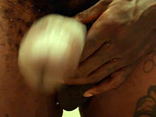 Hallelujah Johnson masturbates his big black cock to cumshot.