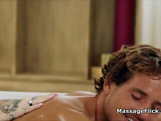 why does this tattooed masseuse milk oily cock so well?