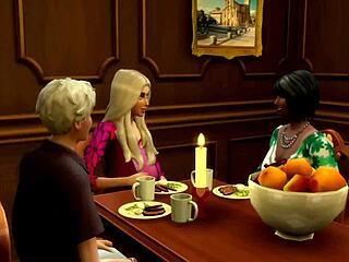 Sims 4 with Beverly Bennett in wild anime 4 some