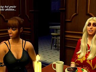Sims 4 with Beverly Bennett in wild anime 4 some