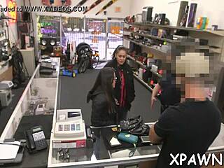 amateur lured to a back room where this babe gets drilled hard missionary style