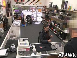 amateur lured to a back room where this babe gets drilled hard missionary style