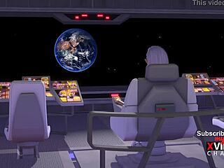 whoa, female cyborg bangs horny girl hard in space station madness 🚀