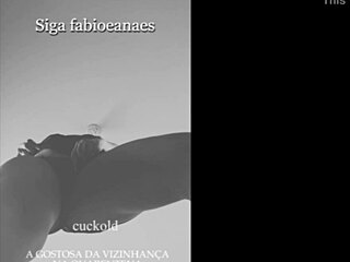 The hot neighbor teasing from the open window while the cuckold went to the market