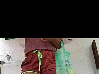 Cute Latina Subrinha Seducing Married Man In Market Deposit