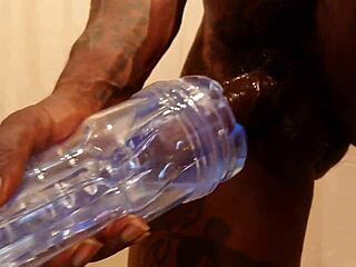 Hallelujah Johnson Fleshlight Masturbating With Big Black Monster Cock Action!