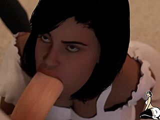 3D MILF with big ass takes BBC in every hole