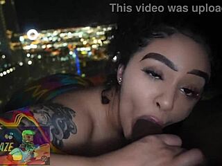 Ariel love sucks huge dick on balcony?