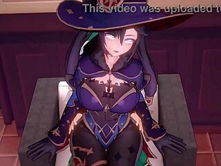 mona seducing cowgirl in this anime hentai cartoon blowjob scene