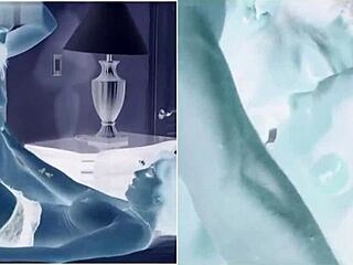 Lesbian girls in missionary position kissing and tribbing until cum.