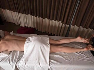 jill and talulah are scissoring hard in this lesbian massage